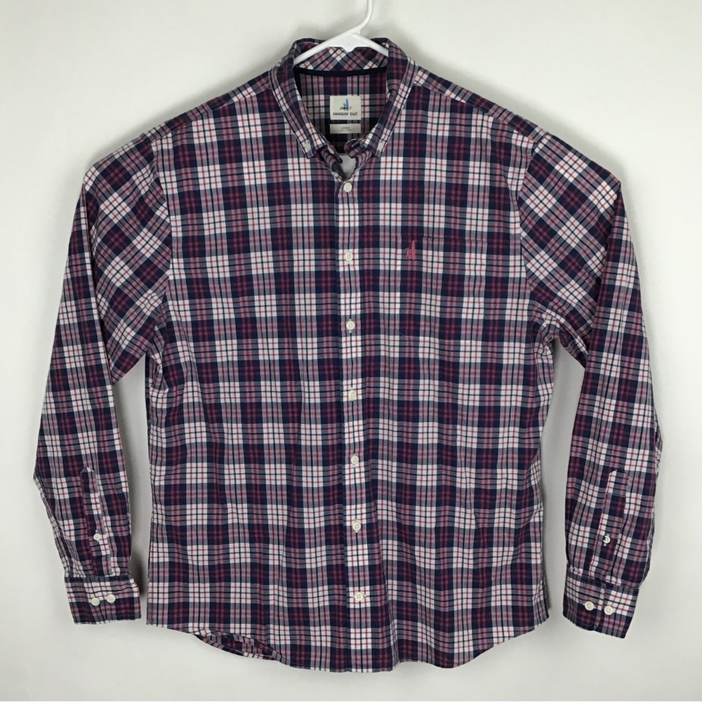 Johnnie-O Hangin Out men’s long sleeve button down shirt large